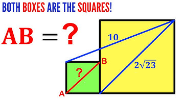 Can you calculate the AB length? | (Squares) | #math #maths | #geometry
