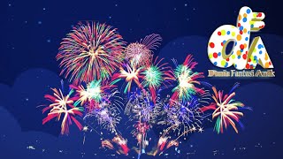 Bermain kembang api penuh warna lucu menghibur video animasi anak