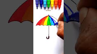Celebrity Rainbow colour Umbrella drawing.🌈⛱️#art #youtubeshorts #shorts Net Worth
