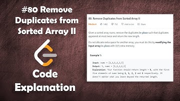 Duplicaten verwijderen uit een gesorteerde array II | Live coderen met uitleg | Leetcode - 80