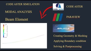 Modal analysis of cantilever beam using beam element in code aster|Salome meca tutorial|Paraview