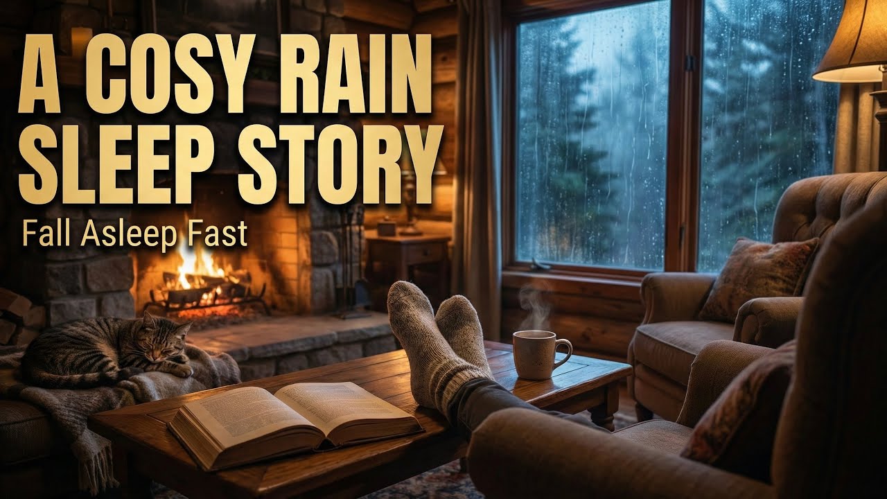 Cozy Rain on the Window | Real Living Room Ambience for Deep Sleep (Rain Sound)