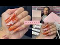 Doing My Own Acrylic Nails + Unboxing | Makartt Decor Collection
