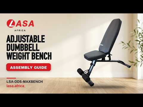Adjustable Dumbbell Weight Bench, 250kg, Black Frame – Assembly