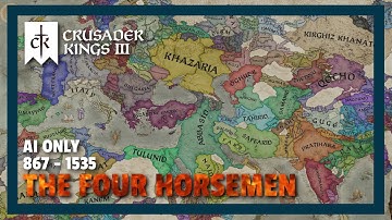 THE FOUR HORSEMEN | Crusader Kings 3 | Ai Only Timelapse
