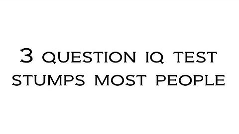 HIGH IQ TEST: 83% Miss At Least 1 Question. Cognitive Reflection Test