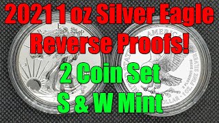 American Eagle 2021 Silver Reverse Proof Two Coin Set