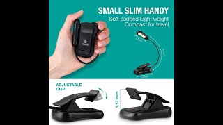 Lumino Lite Rechargeable 7 LED Book Light, Easy Clip on Lights for Reading in Bed |Ext Trending