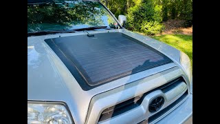 Lensun Solar 4th and 5th Gen 4Runner Hood Solar Panel Install