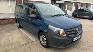 Mercedes Vito Pro Tourer 114 XLWB 2.1 BlueTec Diesel Manual 9 Seats 2018