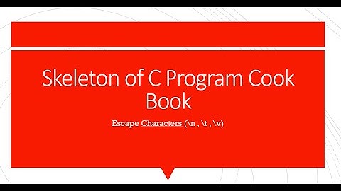 How to use Escape Characters in C programming language Video# 2