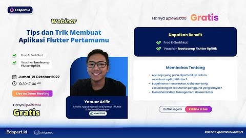 Webinar I Tips dan Trik Membuat Aplikasi Flutter Pertamamu