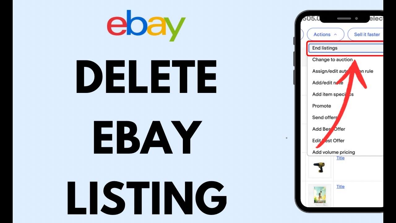 How to Delete eBay Listing (2024) YouTube