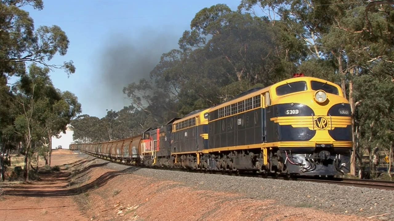 electromotive tec3r Vintage EMD's on El Zorro 9162 Sea Lake grain: Australian Trains
