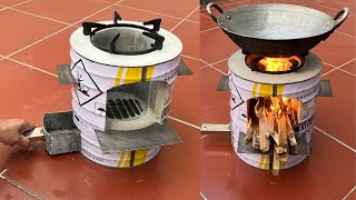 Creative A Very Hot Firewood Stove In Early 2024 From Cement