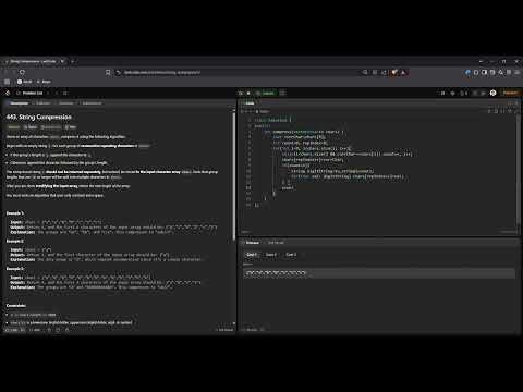 String Compression | LeetCode Medium Problem 443