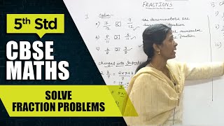 5th Std CBSE Maths Syllabus | Solve Fraction Problems | CBSE Maths Part-5