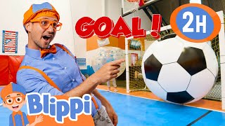 Soccer Song | BLIPPI 2 Hour Compilation | Educational Songs For Kids
