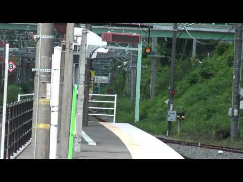 特急あずさ富士見駅通過