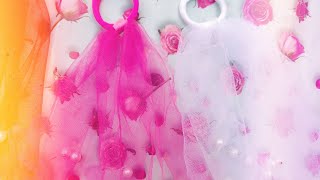 HOW TO MAKE BARBIE DOLL RIBBONS USING PEARLS, RIBBON BAND || BEAUTIFUL KIDS SPECIAL CRAFT MADE AT HO