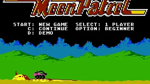 Moon Patrol Redux - Atari 8bit / 800XL - Full Playthrough - Ultimate Cart - Original Hardware - 60hz