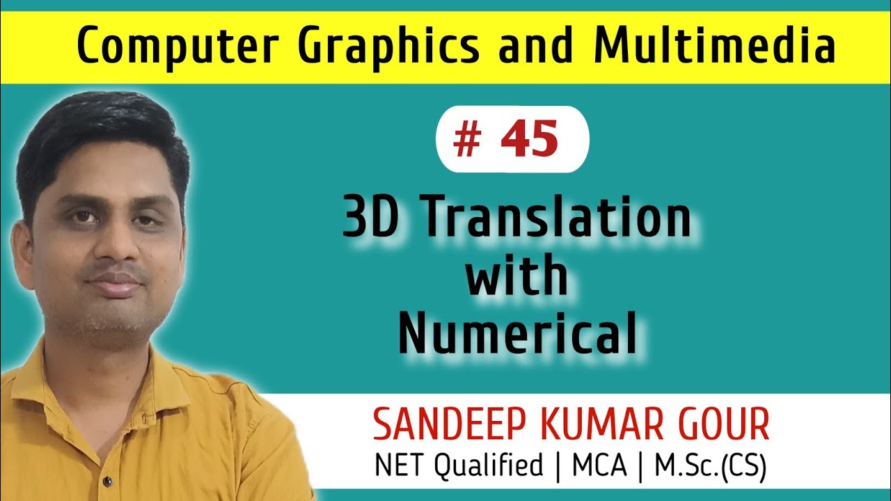 3D translation in computer graphics | 3D transformation - YouTube