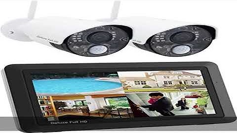 CasaCam Deluxe VS5802 Security Camera System with 1080p Cameras and 7" Touchscreen Monitor, Two-Way