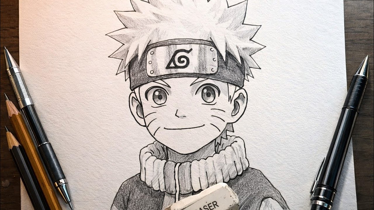 How to Draw Naruto Uzumaki | Easy Anime Drawing Tutorial Step-by-Step