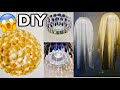 Three Unique Glam DIY Hanging Lamps/Chandelier | Using Party Cups & Punch Bowls | Home Decor 2021