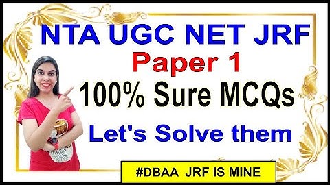 NET JRF | Paper 1 | 100% Sure MCQs | By Navdeep Kaur