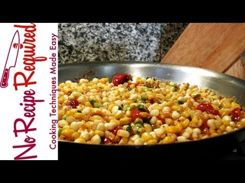 Corn & Oven Roasted Tomato Succotash - NoRecipeRequired.com