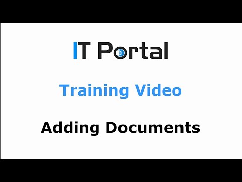 Adding Documents in the IT Portal