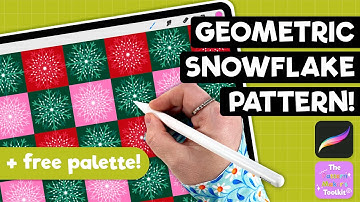 Maak een modern geometrisch kerstcadeaupapierpatroon in Procreate met behulp van symmetrie- en ov...