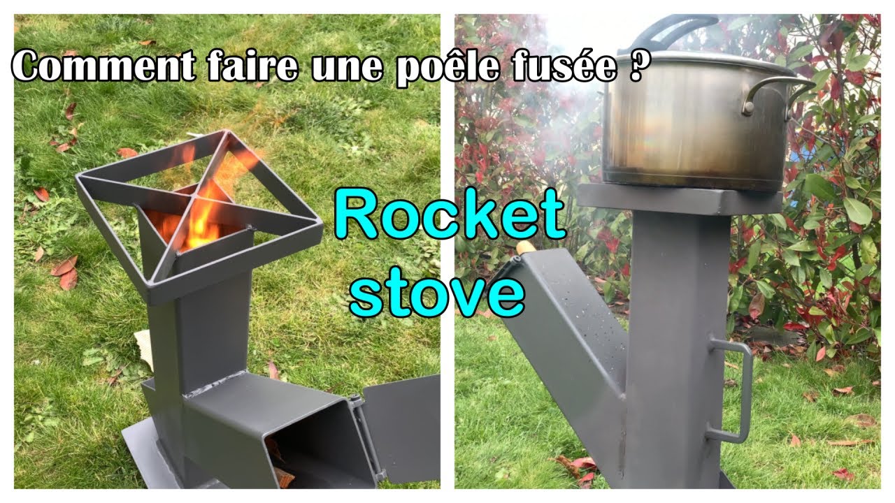 Réchaud à fusée de camping Réchaud simple portable en acier inoxydable