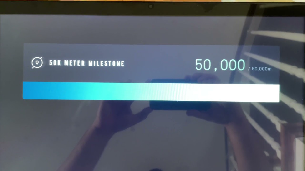 Hitting 50K meters on the Ergatta Water Rower.