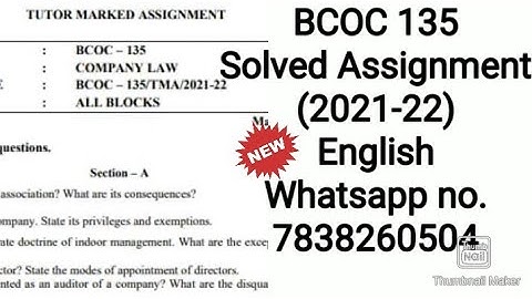 BCOC 135 solved assignment 2021 22 /EM / @20/