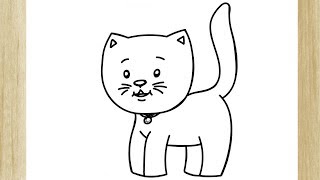 Como Desenhar GATO FÁCIL - How to draw CAT BEAUTIFUL EASY - Cara menggambar  