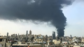 Fire erupts in Beirut's port area, a month after explosion
