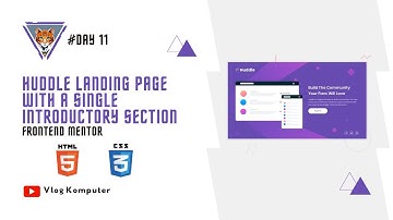Huddle landing page with a single introductory section | Frontend Mentor | #Day11