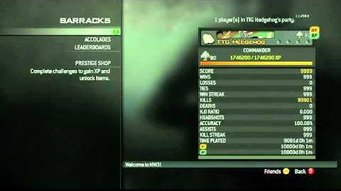 MW3 10th prestige Lobby and Custom Stats Working Online - working exclusive 30_11_201.flv