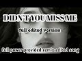 Didn T You Miss Me TikTok Viral Music Song Slowed And Reverb Edited Version Arlofiandcoolmusic Didn T You Miss Me TikTok Viral Music Song Slowed And Reverb Edited Version Arlofiandcoolmusic