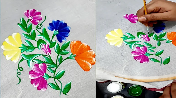 Fabric painting class3|how to draw fabric painting at home|fabric painting for beginners|art