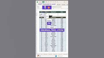 Powerful DGET Function🔥😱 | DGET Formula in Excel🪄💯#youtubeshorts #excel #shorts #excelformula