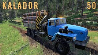 FS 19 - Ремонт скорпиона.  Вывоз леса на площадку.  Продажа кругляка -  KALADOR фермер лесоруб # 50