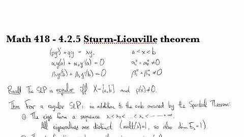 4.2.5 Sturm-Liouville Theorem