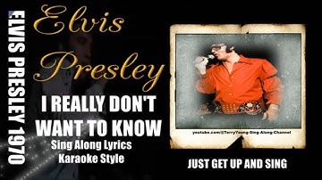 Elvis 1970 I Really Don