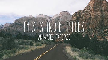 Animography Indie Animated Typeface