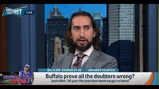 FIRST THINGS FIRST | Nick Wright Admits He's NERVOUS About Josh Allen And Buffalo Bills | NFL Wealth