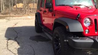 Jeep Wrangler with 33 inch tires stock height with trail master tm210 wheels