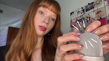 ASMR ☆ TINGLY MIC TRIGGERS (scratching, tapping, visuals, bug searching +)